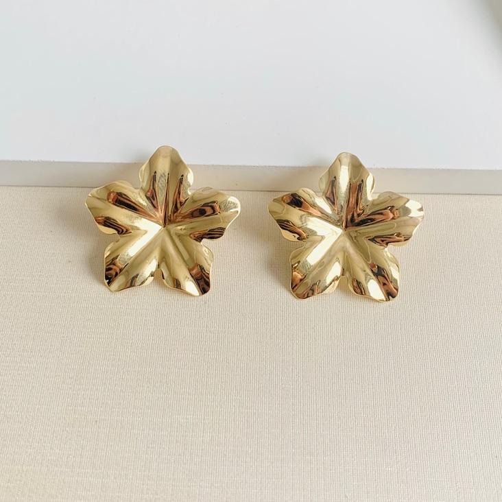 Brinco flor 5 pétalas