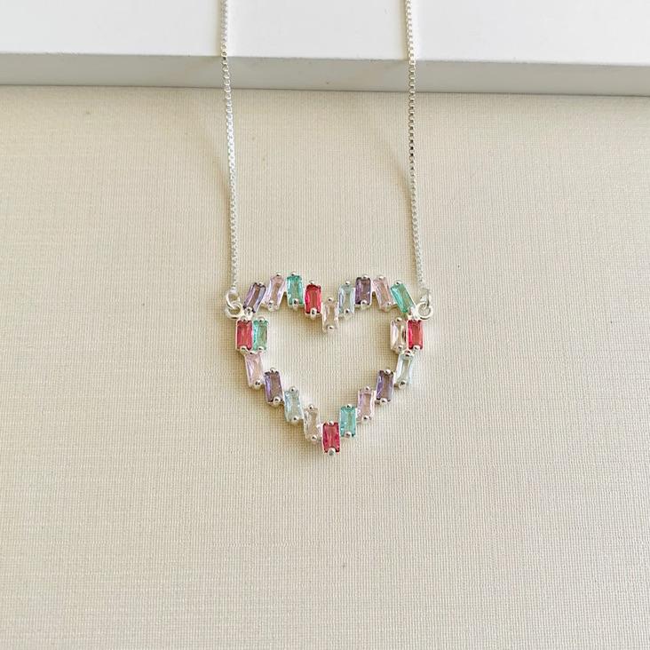 Colar Coração Sublime Colors