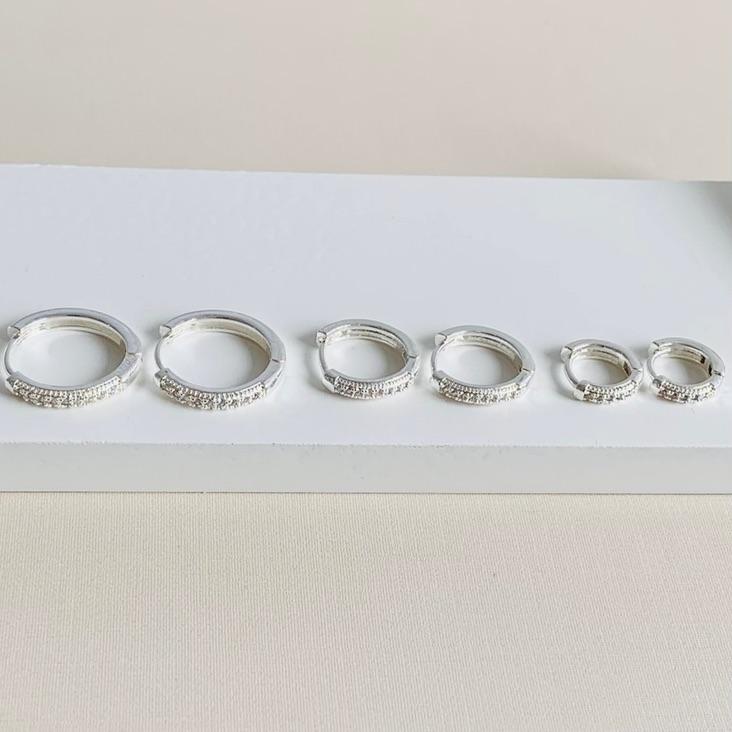 Trio argolinha cravejada