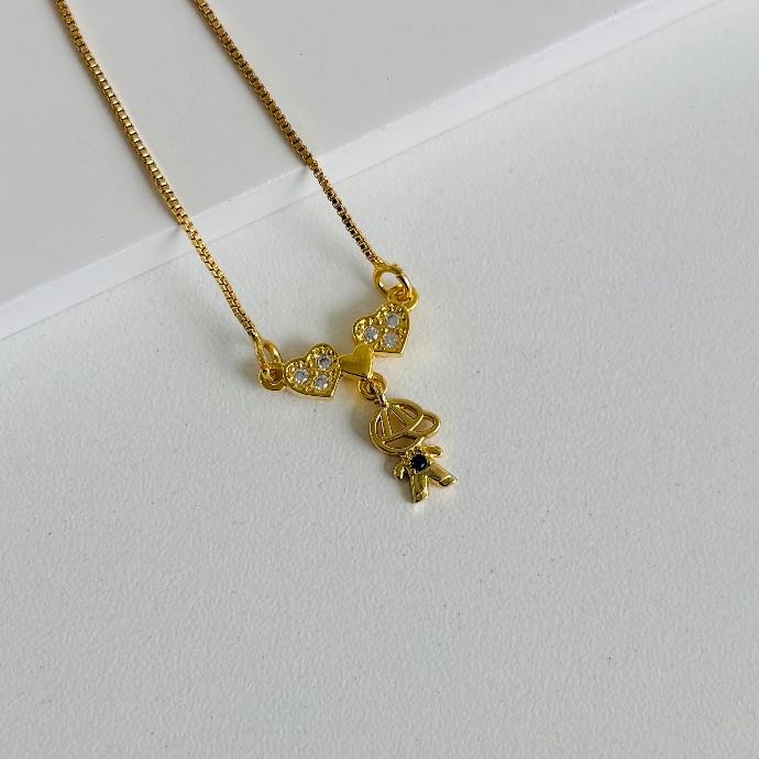 Colar canga corações filho de bonezinho pequeno