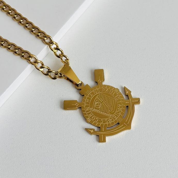 Corrente Corinthians Steel dourada