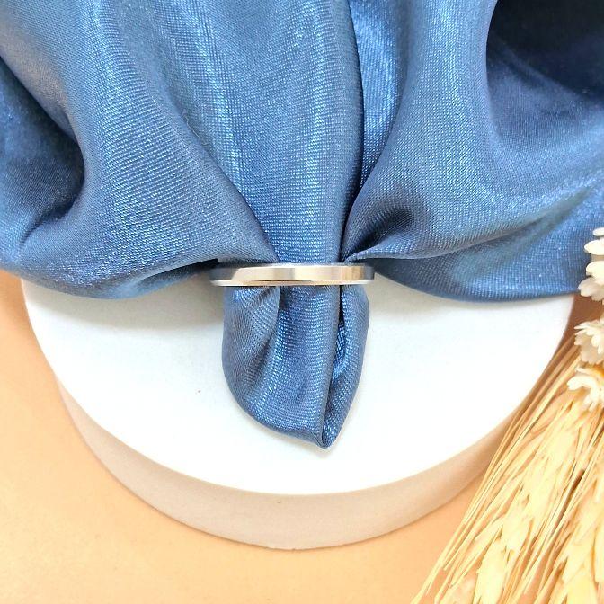 Aliança steel meio quadrada