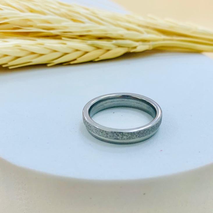 Aliança Steel diamantada - lisa