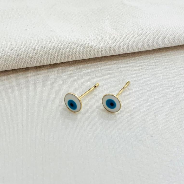 Brinco olho grego redondo G