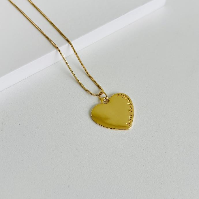 Colar coração amor verdadeiro