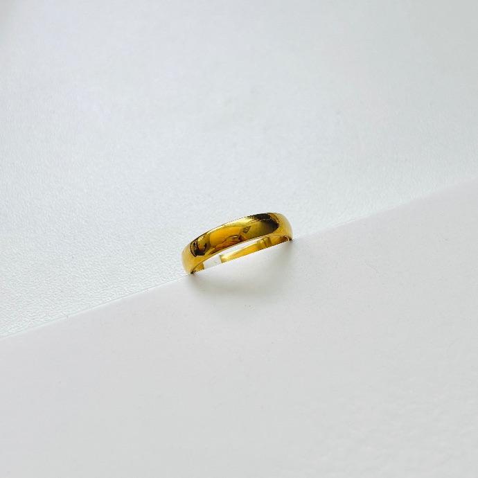 Aliança Steel dourada 4mm