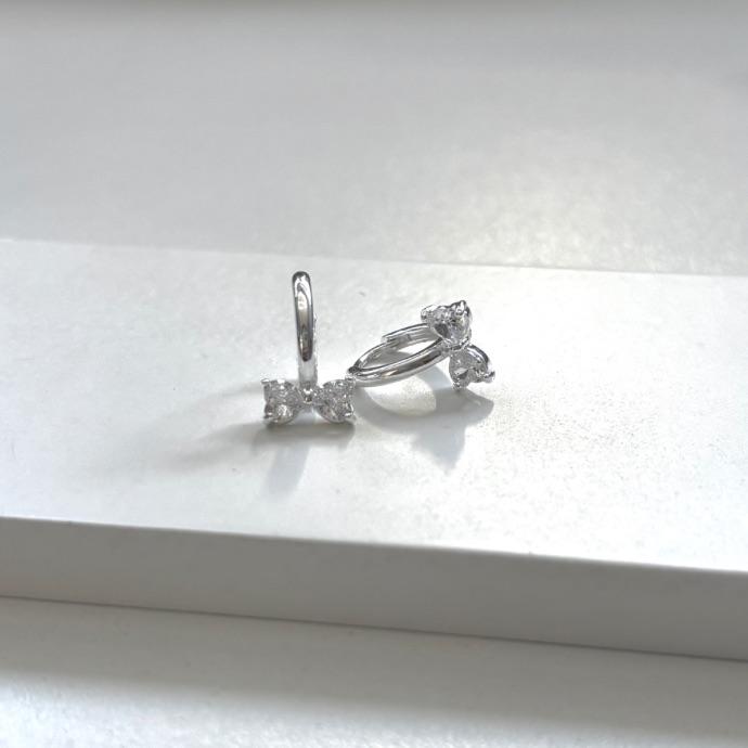 Argolinha laço com zircônia