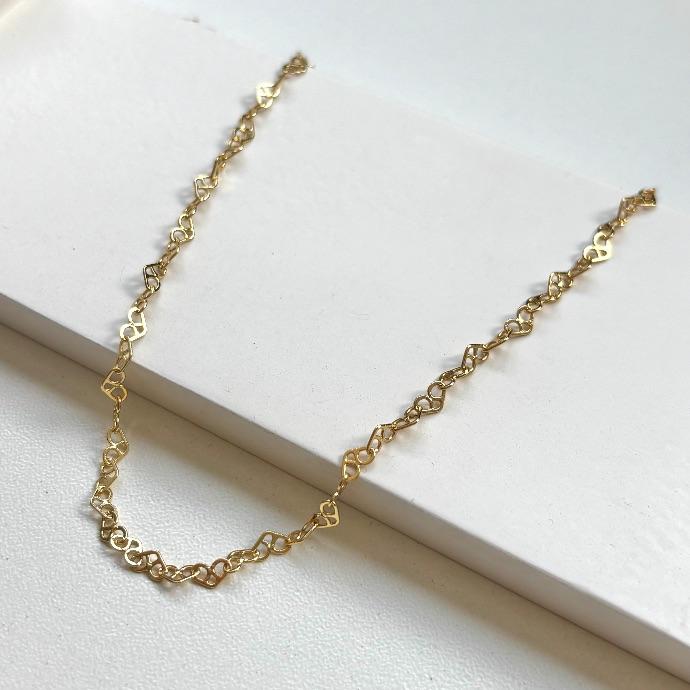 Choker corações em 3 bolinhas