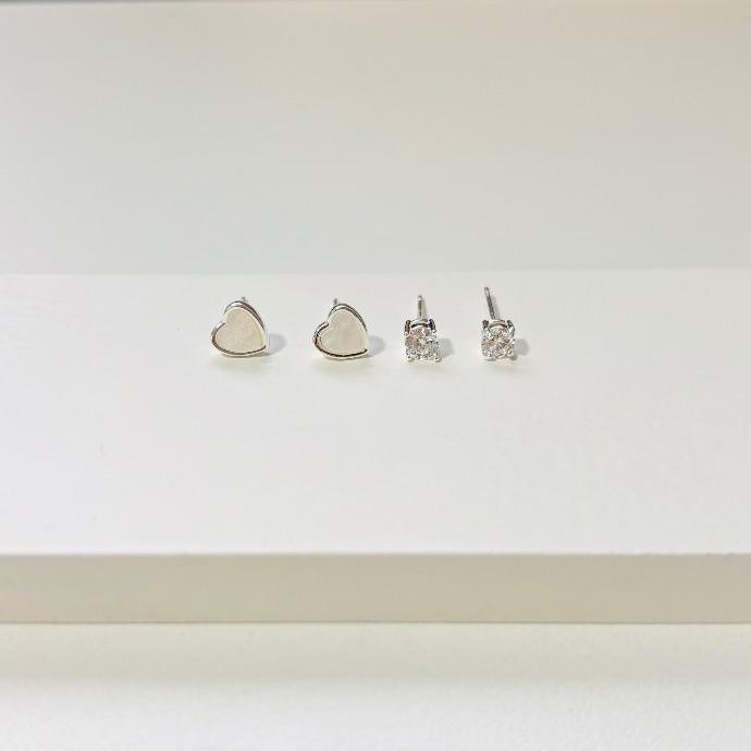 Dupla coração cintilante e ponto de luz