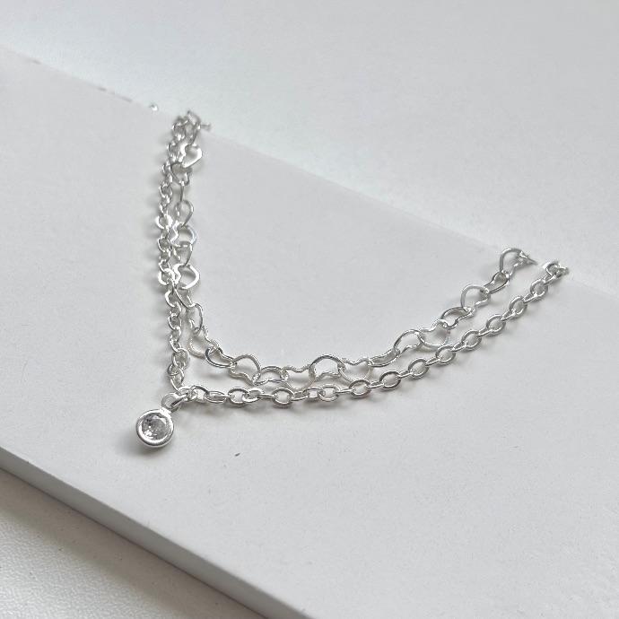 Pulseira dupla coração