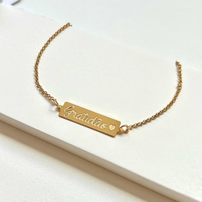 Pulseira plaquinha 