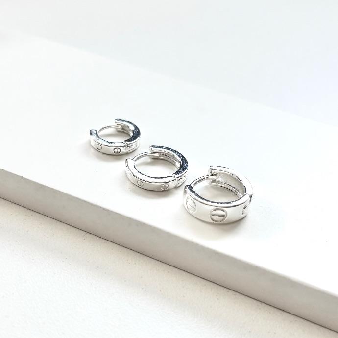 Trio argolinha lisa detalhes