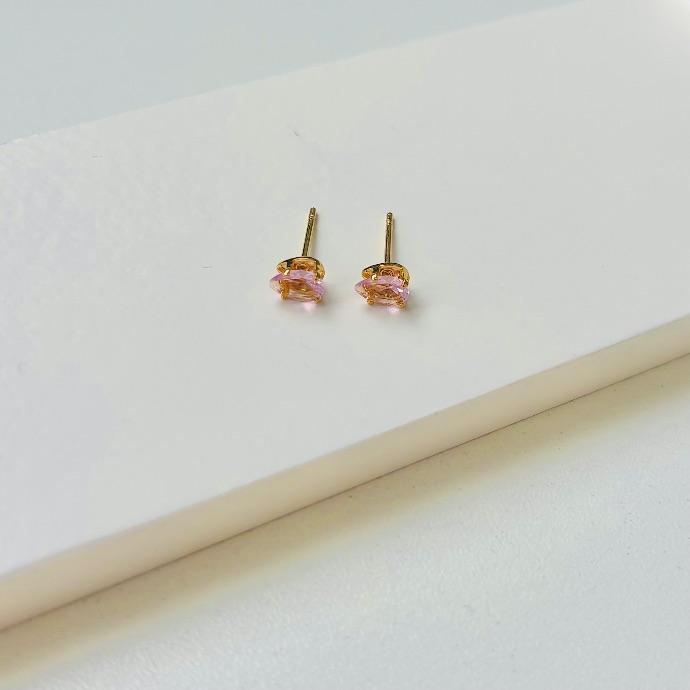 Brinco gota rose dourada m