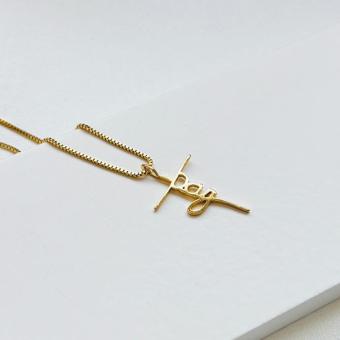 Colar paz minimalista
