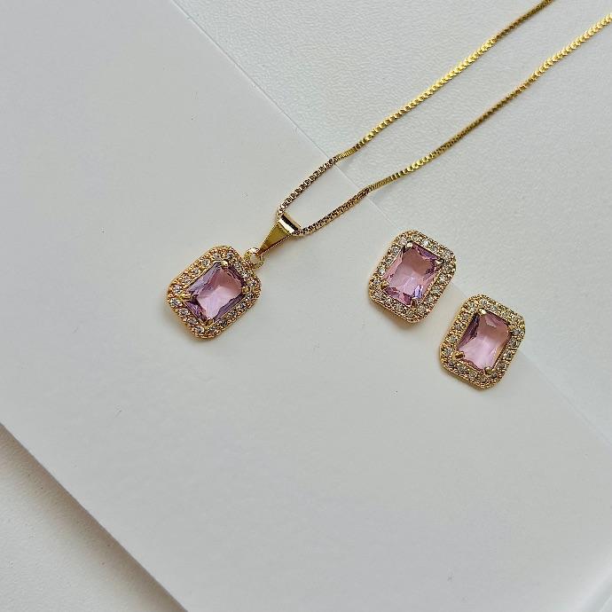 Conjunto luxo Rosa
