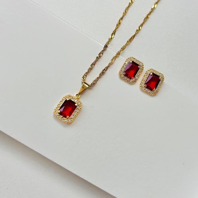 Conjunto luxo vermelho