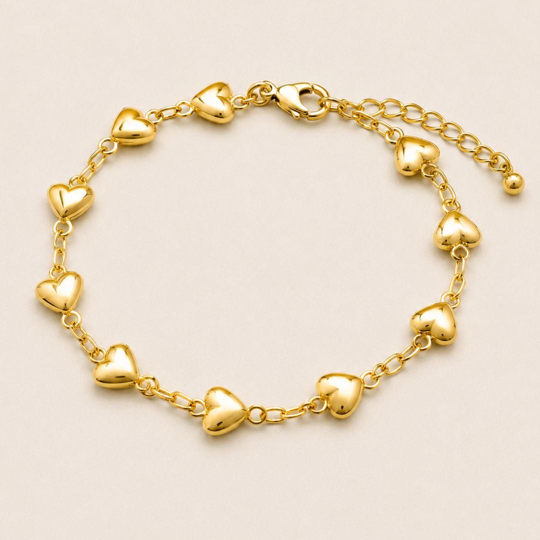Pulseira corações cheios de amor