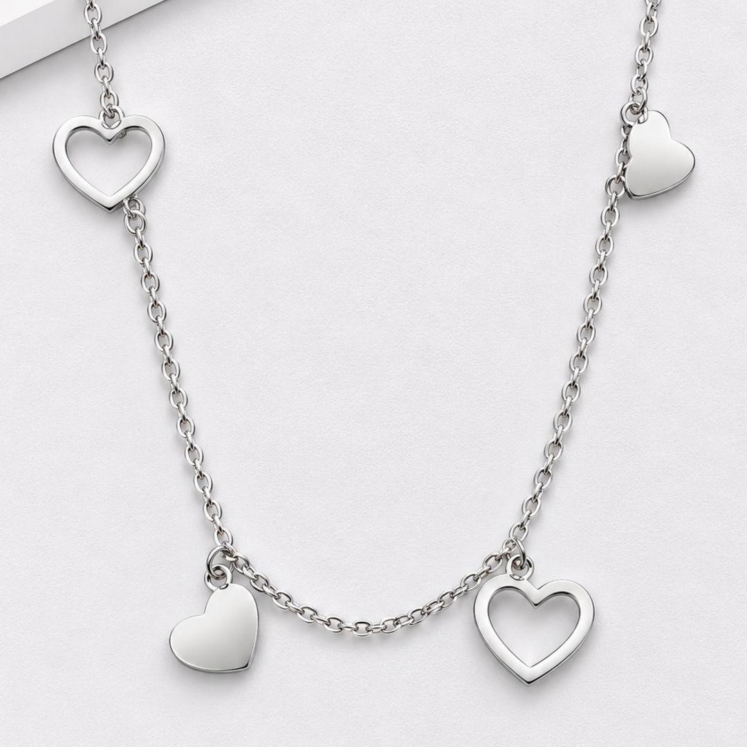 Choker corações penduradinhos