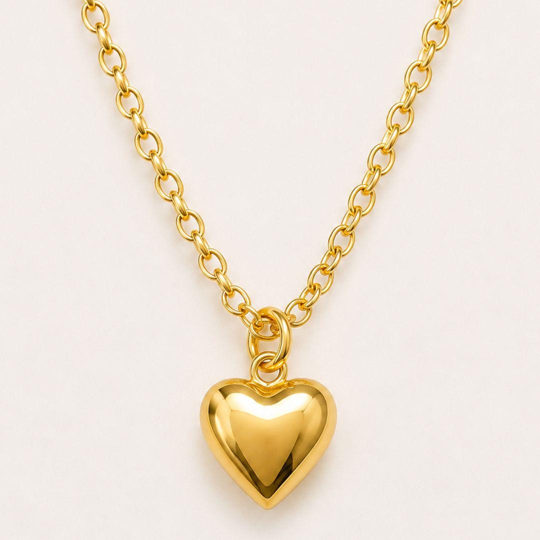 Choker elo português com coração