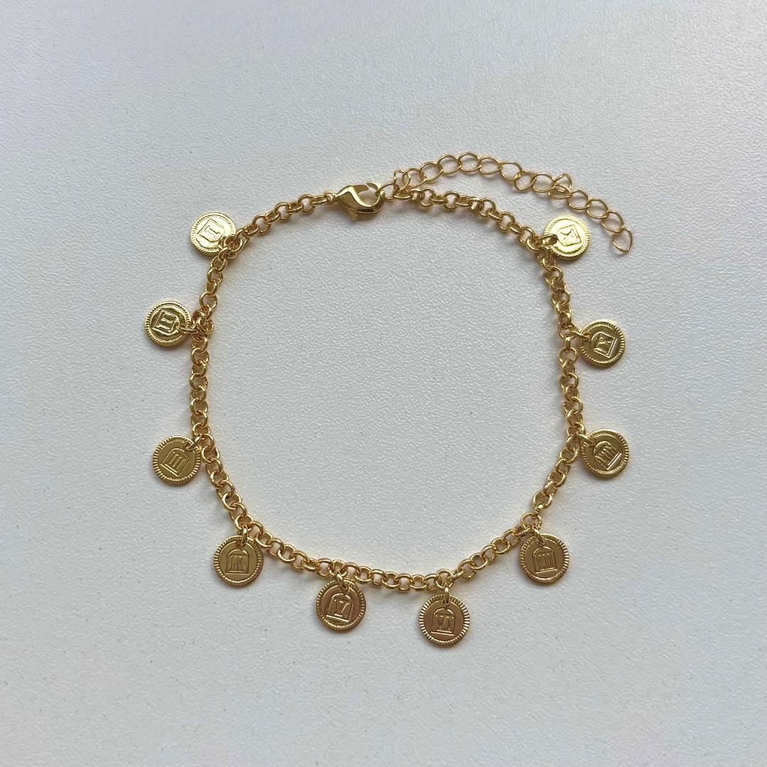 Pulseira dez mandamentos mini medalhas